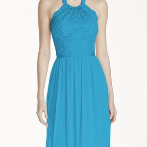 David’s bridal halter bridesmaids dress Malibu
